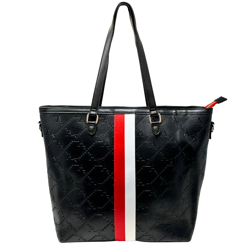 Alpha Sigma Alpha Embossed Tote Bag - RG Apparel/True Colors