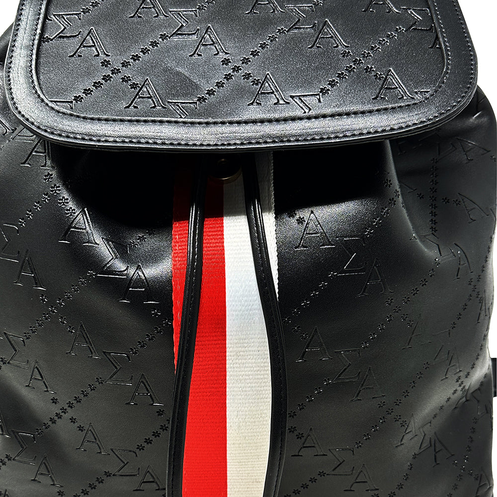 Alpha Sigma Alpha Embossed Back Pack