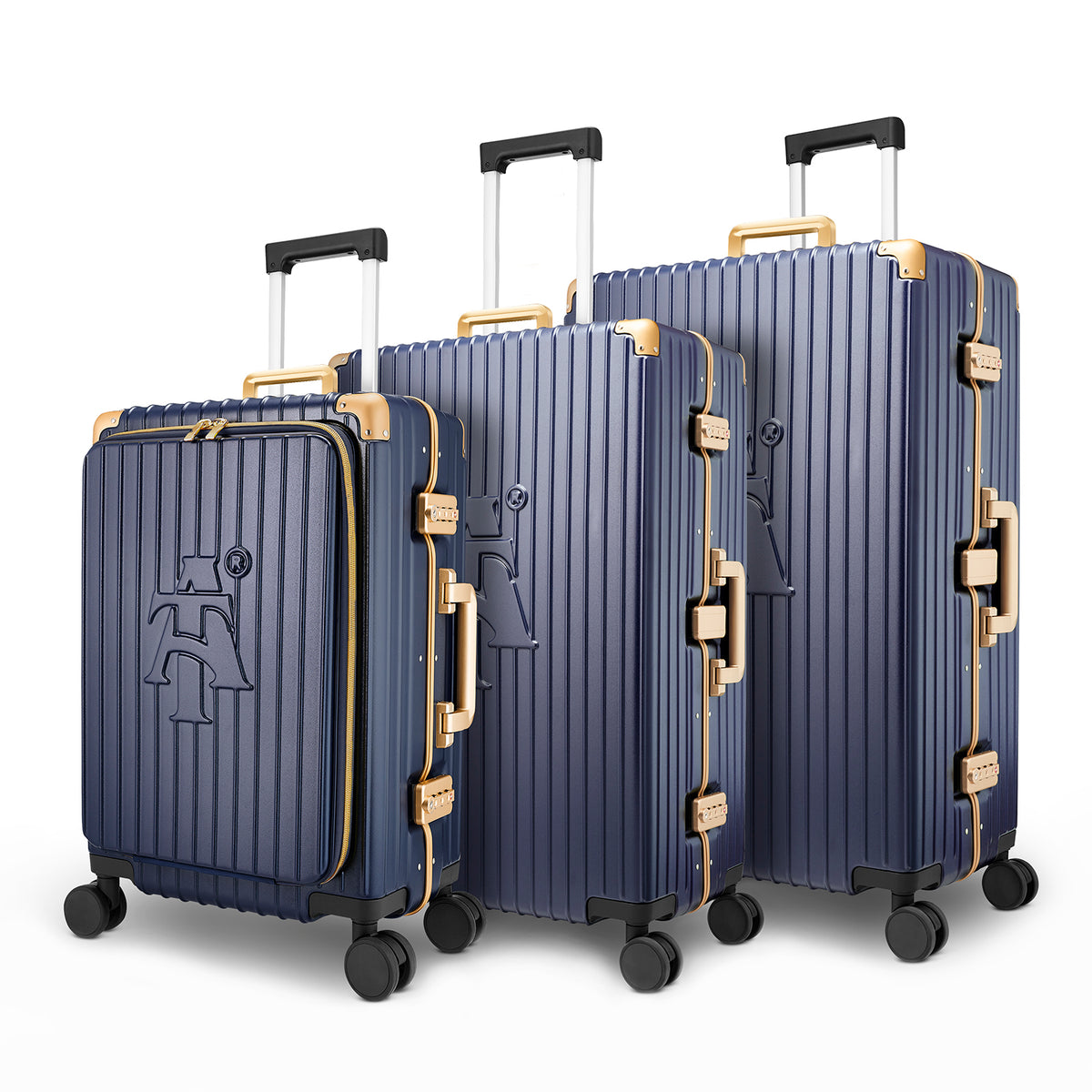 North Carolina A&amp;T 3 Piece PC/Aluminum Luggage (PRE-ORDER)