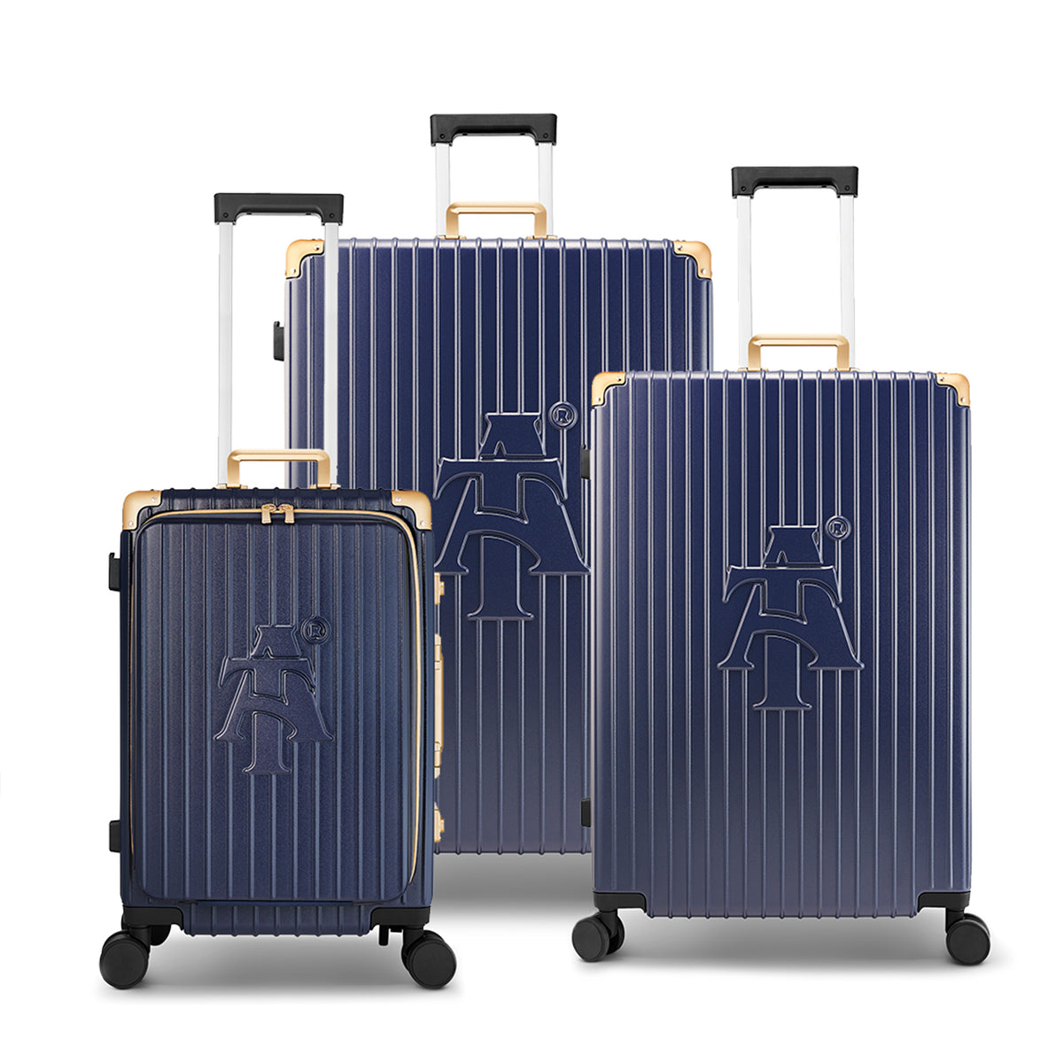 North Carolina A&amp;T 3 Piece PC/Aluminum Luggage (PRE-ORDER)